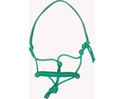 Touwhalster ‘zigzag glitter’ Mint groen maat Cob | mint groen, licht, glitter, halster, touwproducten, paard