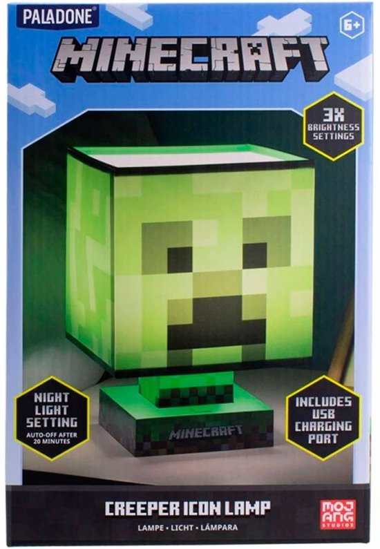Minecraft: Creeper Icon Lamp with USB Charger van Paladone — afbeelding 3