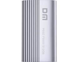 LUXWALLET FS5 Externe SSD 512GB – Externe Draagbare Harde Schijf – HDD – Ultrasnelle Gegevensoverdracht – Zilver