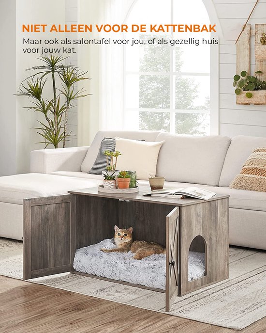 4goodz Houten Kattenhuis 78x55x91 Cm Waterdicht