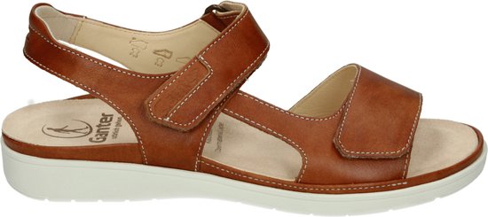 Ganter 200181 GINA - Platte sandalenDames SandalenPopulaire damesschoenen - Kleur: Cognac - Maat: 38