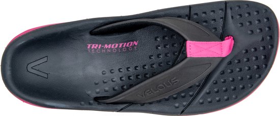 VELOUS Active Flip - Herstel Slipper - Unisex - Zwart/Roze - Maat 37