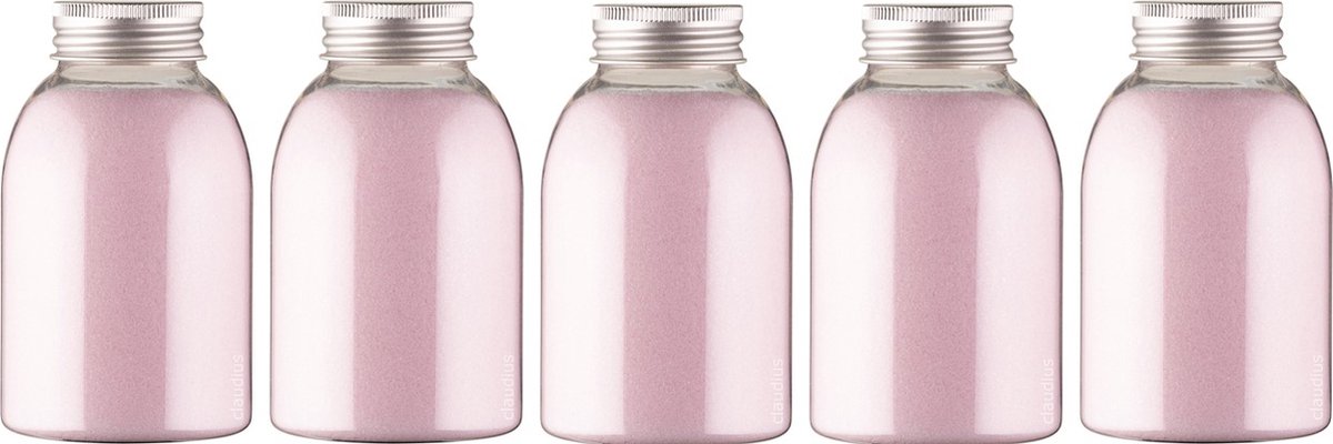 Goedkoopste Scrubzout Rozen - 300 gram - fles met aluminium dop - Hydraterende Lichaamsscrub - set van 5 stuks