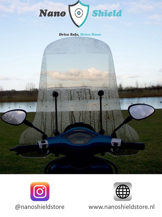 Foto: Nano shield waterafstotende folie voor windscherm a merk anti regen sticker verbetering voor waterafstotende spray beschikbaar voor alle scooters waaronder vespa en piaggio zip