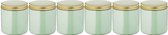 Scrubzout Eucalyptus - 300 gram - Pot met gouden deksel - set van 6 stuks - Hydraterende Lichaamsscrub