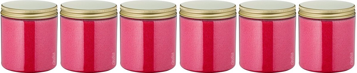 Goedkoopste Scrubzout Fruity melon - 300 gram - Pot met gouden deksel - set van 6 stuks - Hydraterende Lichaamsscrub