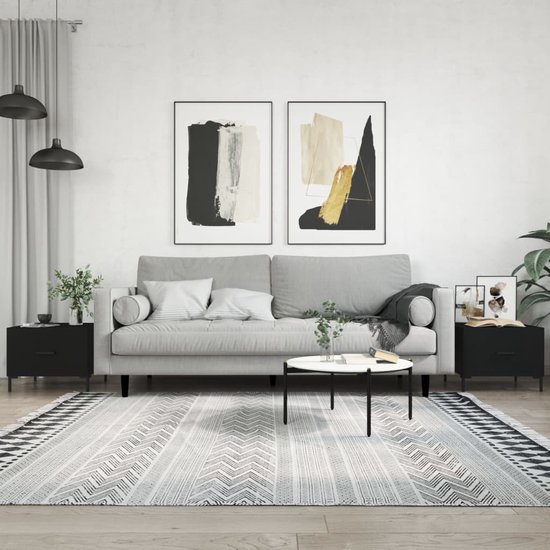 Table Basse D'appoint VidaXL – Style Gris Béton, Bois D'ingénierie, 11.5 Kg