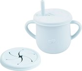 Dutsi - 3 in 1 Rietjes & Snack Beker - Babyblauw