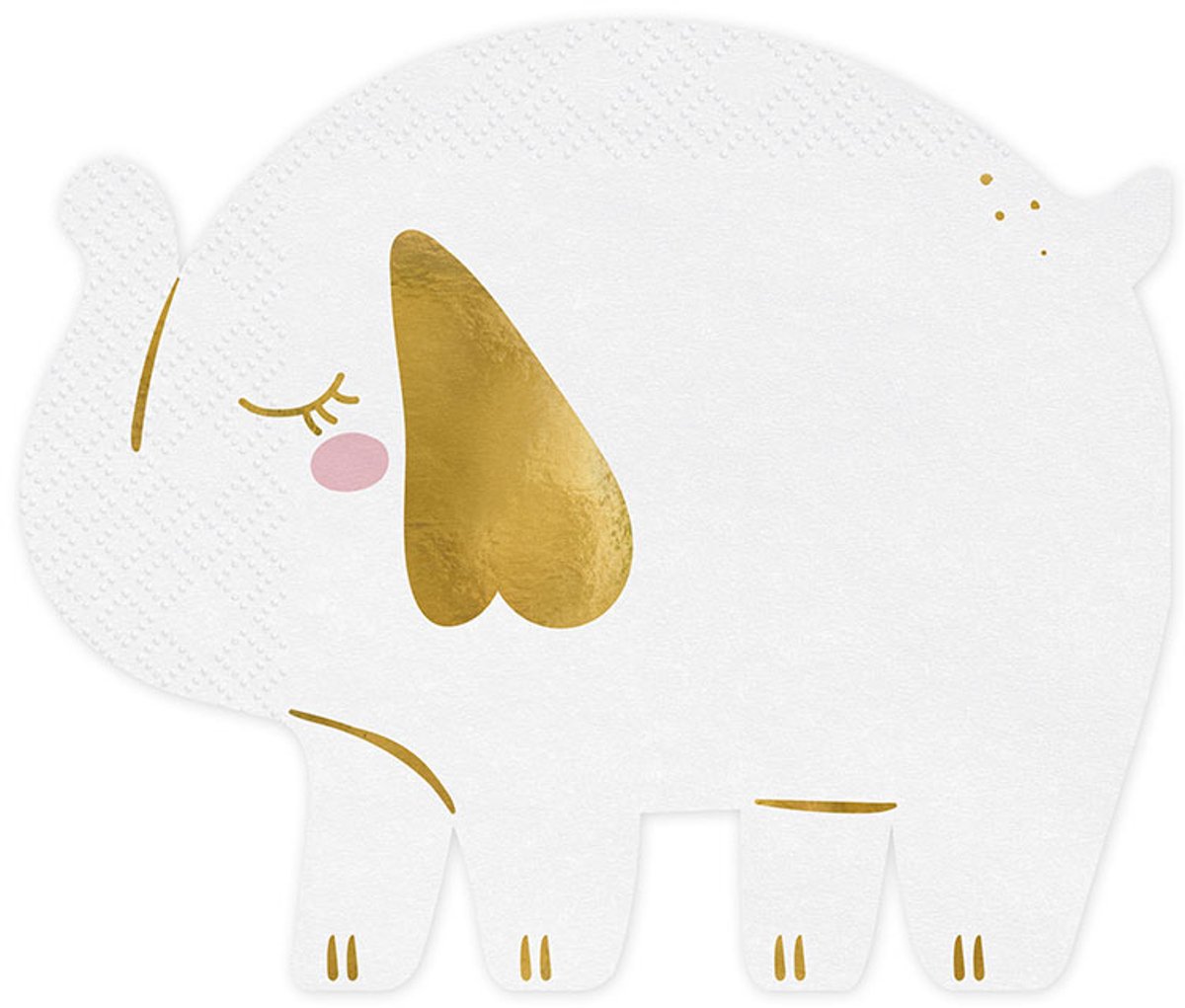 PartyDeco - Servetten Olifant 16 x 13,5 cm (12 stuks)