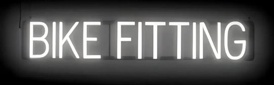 BIKE FITTING - Lichtreclame Neon LED bord verlicht | SpellBrite | 91 x 16 cm | 6 Dimstanden - 8 Lichtanimaties | Reclamebord neon verlichting