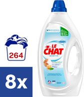 Le Chat Lessive Liquide Sensitive Marseille & Aloë Vera (Pack économique) - 8 x 1,65 l (264 lavages)