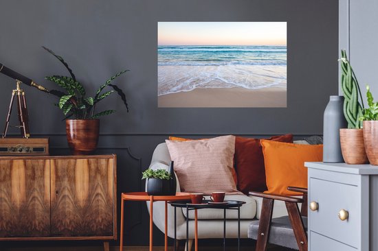 Stickers muraux - Plage - Mer - Pastel - 90x60 cm - Feuille adhésive