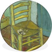 WallCircle - Wandcirkel - Muurcirkel - Vincents stoel - Vincent van Gogh - Aluminium - Dibond - ⌀ 30 cm - Binnen en Buiten