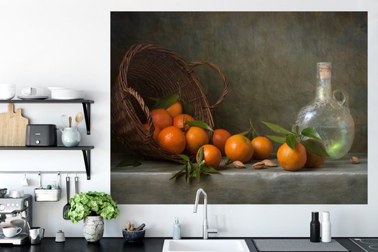 Stickers Stickers muraux - Nature morte - Mandarine - Bouteille - 160x120 cm - Film adhésif XXL