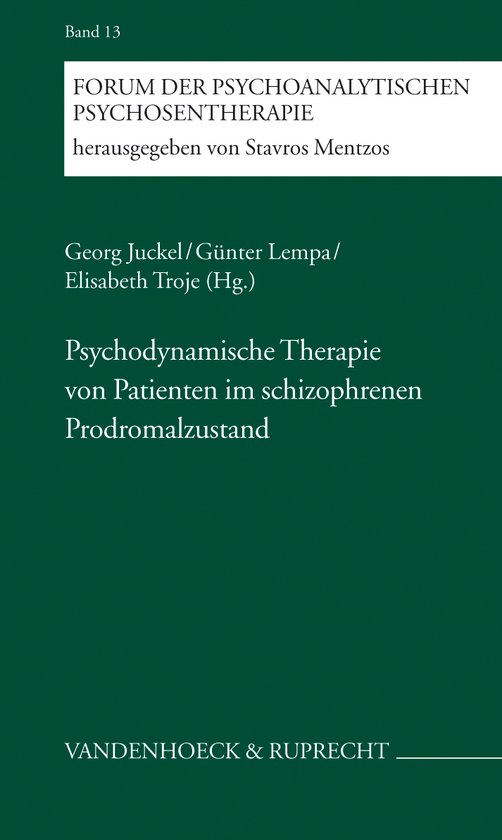Psychodynamische Therapie von Patienten im schizophrenen Pro ... - cover
