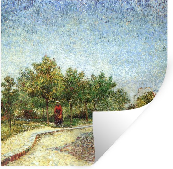 Foto: Muurstickers sticker folie laan in het park voyer d argenson in asni res vincent van gogh 50x50 cm plakfolie muurstickers kinderkamer zelfklevend behang zelfklevend behangpapier stickerfolie