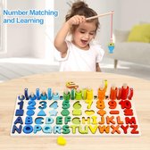 Montessori houten puzzelspeelgoed – wiskundig educatief spel voor kinderen van 1 tot 6 jaar – leer de cijfers en letters van het alfabet, herkennen van vormen en kleuren – perfect cadeau voor kinderen