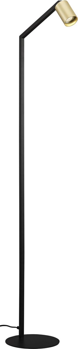 Fantasia Tabor vloerlamp GU10 zwart en geborsteld goud
