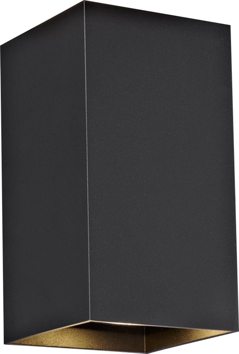 FANTASIA RADU WANDLAMP ZWART VIERKANT 2X GU10