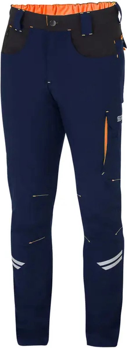 Sparco Werkbroek Zomer - TECH - blauw-oranje - Maat - xs