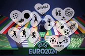VOETBAL SJABLONEN | Soccer Stencils | 9 herbruikbare sjablonen | Voetbal | EK2024 stencils| Voetbalsjablonen | Soccer stencils | Origineel Mylar