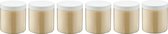 Scrubzout Vanille 300 gram - Pot met witte deksel - set van 6 stuks - Hydraterende Lichaamsscrub