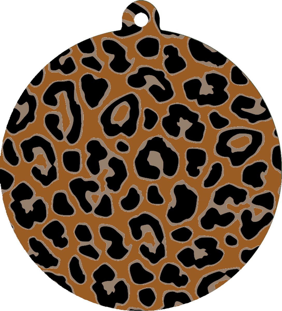 Label2X - Kersthanger Leopard - Terracotta - Kerstmis - Kersthanger - Kerst versiering - Kerst decoratie