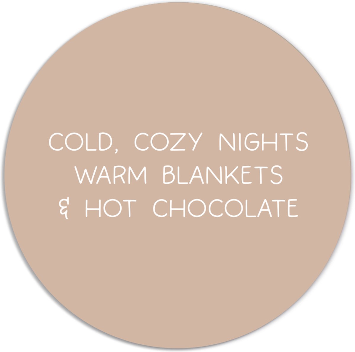 Label2X - Muurcirkel cozy - Ø 120 cm - Forex - Multicolor - Wandcirkel - Rond Schilderij - Muurdecoratie Cirkel - Wandecoratie rond - Decoratie voor woonkamer of slaapkamer