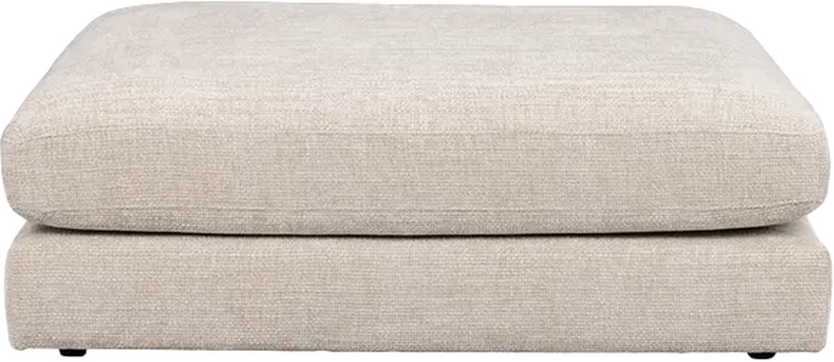 Rowico Home Duncan Hocker - Lichtgrijs - Stoffen - Scandinavisch - Grote Hocker - Poef - op Pootjes - 112 x 103 x 41 cm