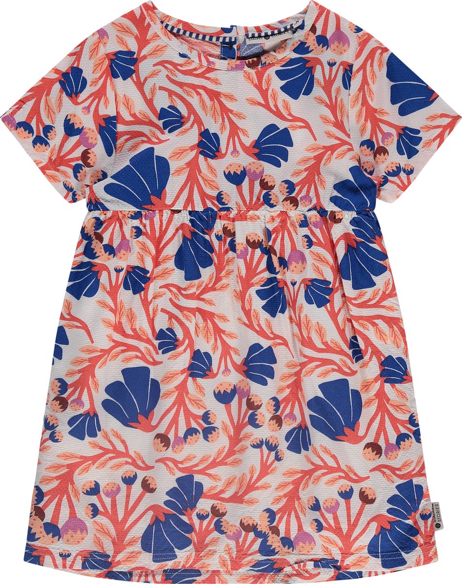 Stains and Stories girls woven dress Meisjes Jurk - offwhite - Maat 110
