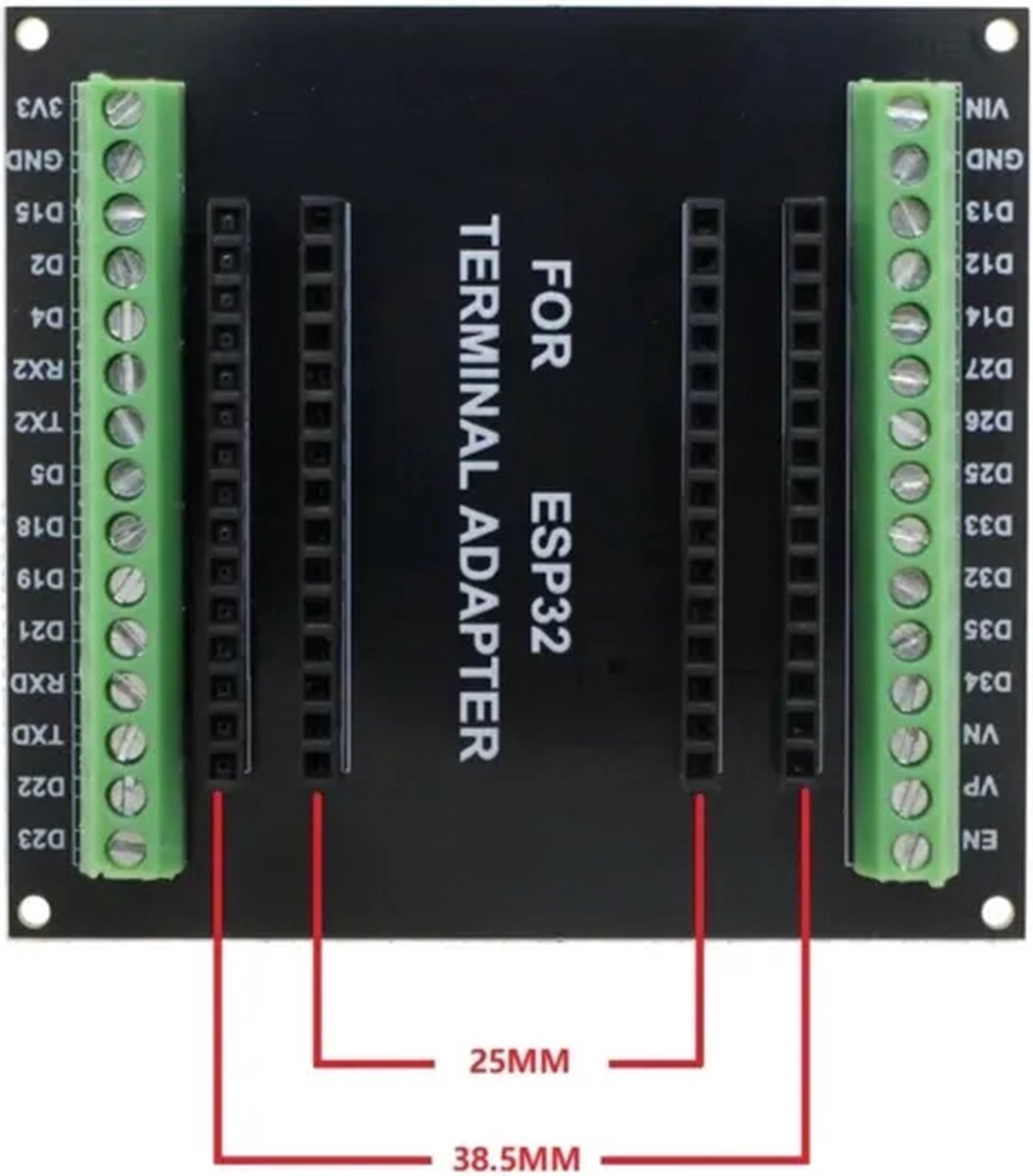 OTRONIC®Breakout board voor ESP32 Devkit V1 met schroefterminals