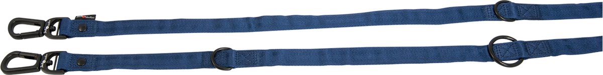 Jack and Vanilla Comfort Tube Verstelbare Hondenlijn - Nylon - Blauw - Breedte 20 mm - Lengte 200 cm