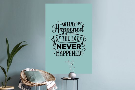 Stickers muraux - Proverbes - Été - Lac - 80x120 cm - Feuille adhésive