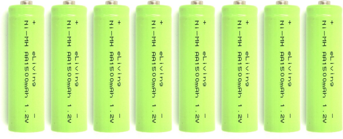 eLiving - Oplaadbare AA batterijen. 1500mAh 1.2V HR6 NiMH - 8 stuks