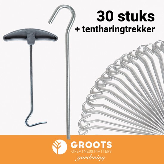 Stalen Haringen set voor op een festival