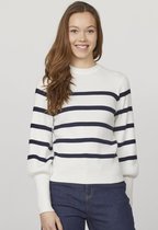 SisterS point Trui Hani Stripe 17094 Cream/navy Dames Maat - L