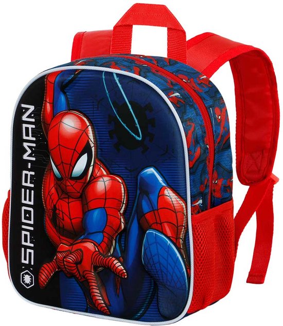 Spiderman 3D Rugzak Speed - 31x26x11cm - Kleine 3D-rugzak Rood - Marvel - Cadeau Jongen 5 Jaar - Cadeau Jongen 3 Jaar - Verjaardagscadeau Jongen - Cadeau Kind