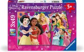 Ravensburger puzzel Disney Princess - Drie puzzels - 49 stukjes - kinderpuzzel
