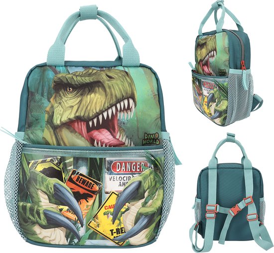 Depesche Zaino Scuola Dino World Galaxy 39x33x16 Cm - Blu Scuro Con Dinosauri