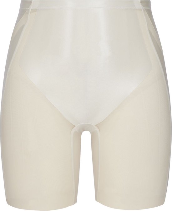 Spanx Shaping Satin - Booty-Lifting Mid-Thigh Short - Kleur Creme Wit (Linen) - Maat XL