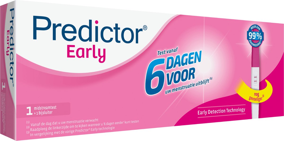 Goedkoopste Predictor® Early 6 Dagen Zwangerschapstest