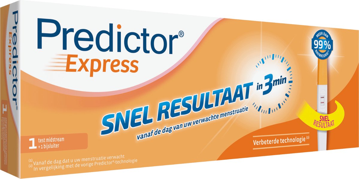 Goedkoopste Predictor® Express 3 Min. Zwangerschapstest