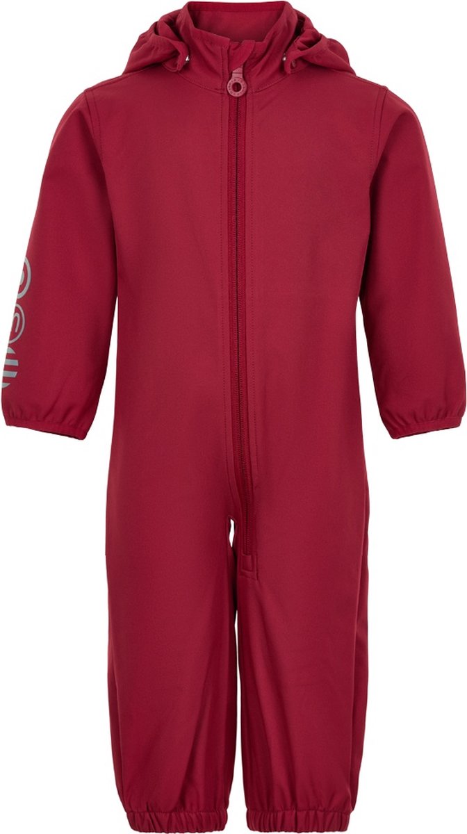 Minymo kinder-outdoorpak Softshell Suit effen dieprood