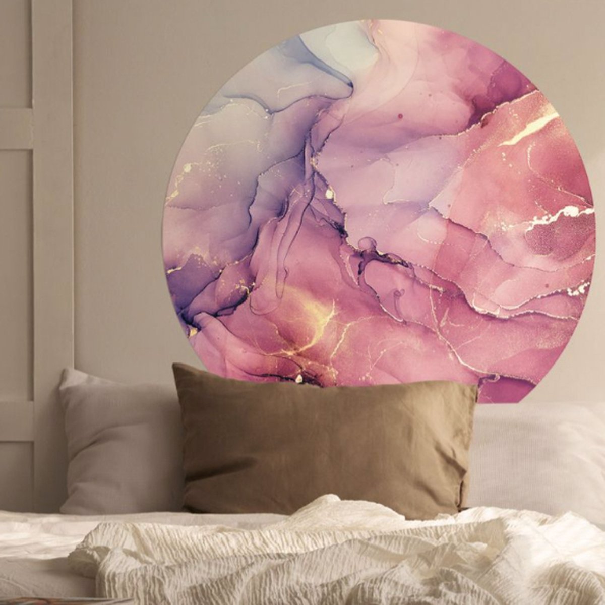 Behangcirkel 100cm Acrylic pink purple - Wallz