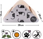 Krabplank kattenspeelgoed met anti-slip vloerstopper, catnip, en een bal met een geïntegreerd belletje