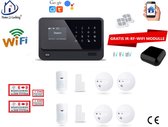 Home-Locking draadloos smart alarmsysteem wifi,gprs,sms en kan werken met spraakgestuurde apps. AC05-18zw
