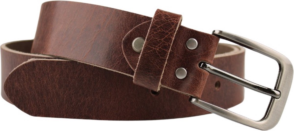 Fana Belts Leren Riem Bruin - Buffelleer - Heren / Dames Riem - Taillemaat 85