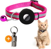 Ace Pets – Airtag Halsband Kat - Halsband Kat Reflecterend - Kattenhalsband Airtag Roze - Geschikt voor Apple Airtag