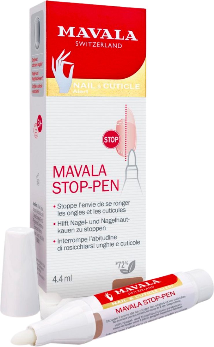 Mavala Stop Pen 4,5 ml - Bittere Nagelbehandeling Tegen Nagelbijten En Velletjes Bijten - Transparante Anti Nagelbijt Pen Met Bittere Smaak - Verzorgt Nagelriemen En Helpt bij Mooie, Gezonde En Verzorgde Nagels