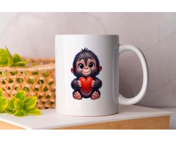Mok Monkey - Gift - Cadeau - CouplesGoals - TogetherForever - HappilyEverAfter - LoveWins - SamenGelukkig - EeuwigeLiefde - LiefdeVoorAltijd - MijnSchat